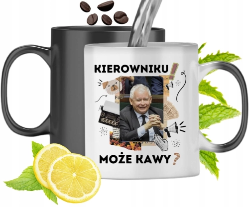 Kubek Magiczny Kaczyński Pis Zmieniający Kolor Z Nadrukiem Ze Zdjęciem