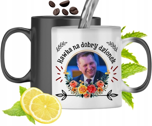 Kubek Magiczny Pis Czarnek Zmieniający Kolor Z Nadrukiem Ze Zdjęciem