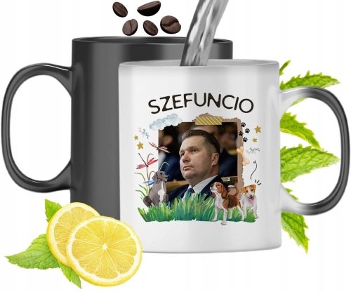 Kubek Magiczny Pis Czarnek Zmieniający Kolor Z Nadrukiem Ze Zdjęciem