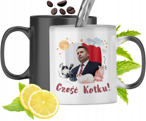 Kubek Magiczny Pis Czarnek Zmieniający Kolor Z Nadrukiem Ze Zdjęciem