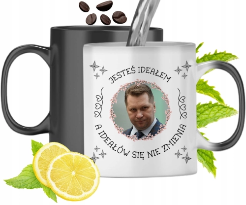 Kubek Magiczny Pis Czarnek Zmieniający Kolor Z Nadrukiem Ze Zdjęciem