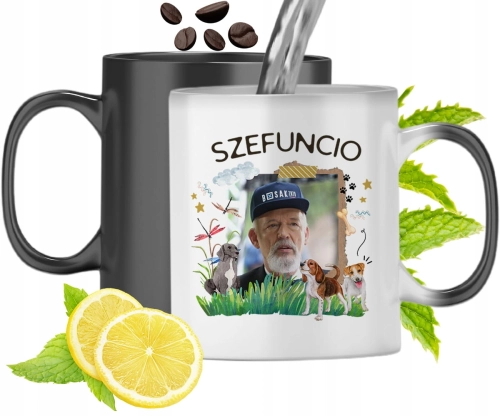 Kubek Magiczny Korwin Wolność Zmieniający Kolor Z Nadrukiem Ze Zdjęciem