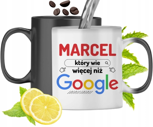 Kubek Magiczny Dla Marcela Zmieniający Kolor Z Nadrukiem Ze Zdjęciem