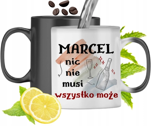 Kubek Magiczny Dla Marcela Zmieniający Kolor Z Nadrukiem Ze Zdjęciem