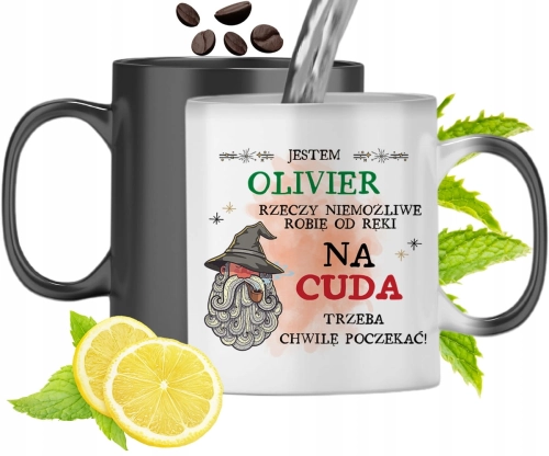 Kubek Magiczny Dla Oliviera Zmieniający Kolor Z Nadrukiem Ze Zdjęciem