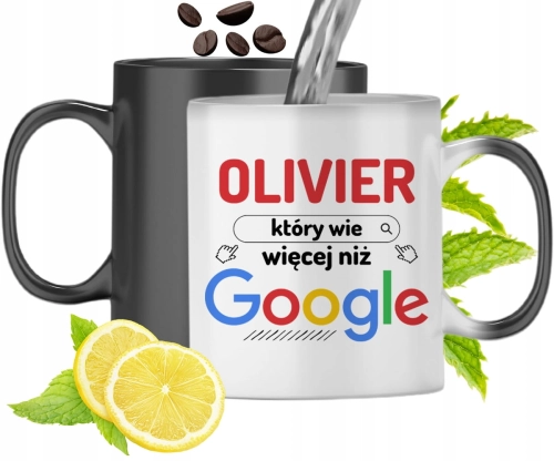 Kubek Magiczny Dla Oliviera Zmieniający Kolor Z Nadrukiem Ze Zdjęciem