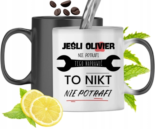 Kubek Magiczny Dla Oliviera Zmieniający Kolor Z Nadrukiem Ze Zdjęciem