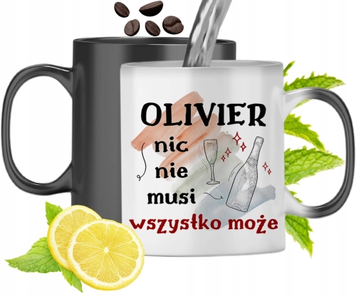 Kubek Magiczny Dla Oliviera Zmieniający Kolor Z Nadrukiem Ze Zdjęciem