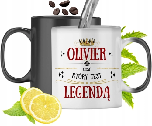 Kubek Magiczny Dla Oliviera Zmieniający Kolor Z Nadrukiem Ze Zdjęciem