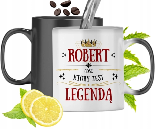 Kubek Magiczny Dla Roberta Zmieniający Kolor Z Nadrukiem Ze Zdjęciem