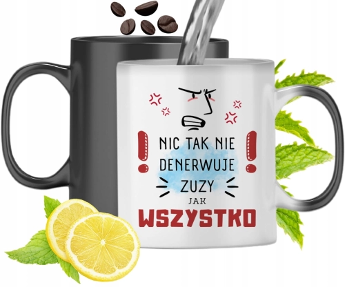 Kubek Magiczny Dla Zofi Czarny Zmieniający Kolor Z Nadrukiem Ze Zdjęciem