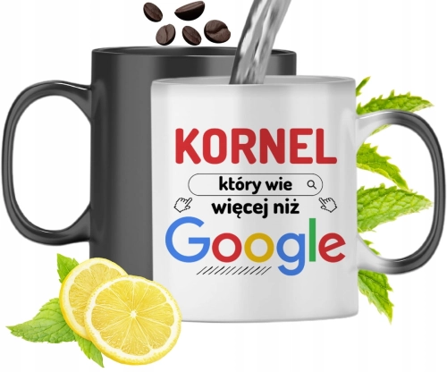 Kubek Magiczny Dla Kornela Zmieniający Kolor Z Nadrukiem Ze Zdjęciem
