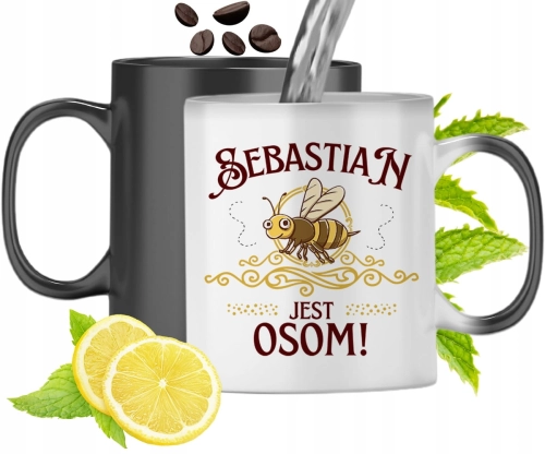Kubek Magiczny Dla Sebastiana Zmieniający Kolor Z Nadrukiem Ze Zdjęciem