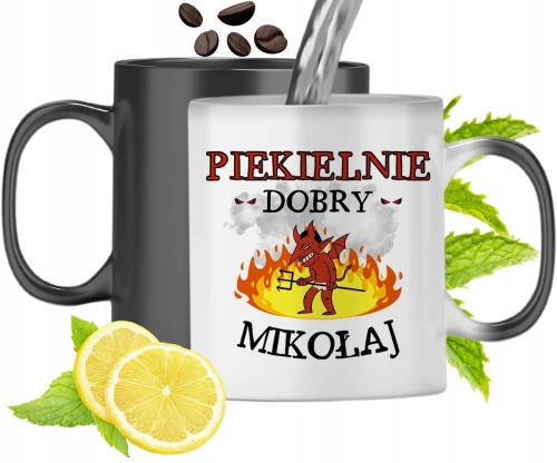 Kubek Magiczny Dla Mikołaja Zmieniający Kolor Z Nadrukiem Ze Zdjęciem