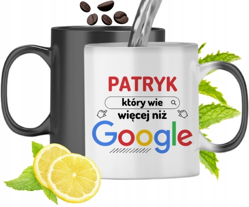 Kubek Magiczny Dla Patryka Zmieniający Kolor Z Nadrukiem Ze Zdjęciem