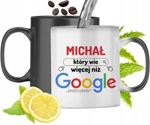 Kubek Magiczny Dla Michała Zmieniający Kolor Z Nadrukiem Ze Zdjęciem
