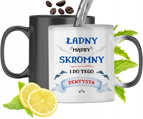 Kubek Magiczny Dla Dentysty Zmieniający Kolor Z Nadrukiem Ze Zdjęciem