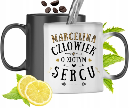 Kubek Magiczny Dla Marceliny Zmieniający Kolor Z Nadrukiem Ze Zdjęciem