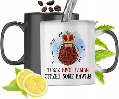 Kubek Magiczny Dla Fabiana Zmieniający Kolor Z Nadrukiem Ze Zdjęciem