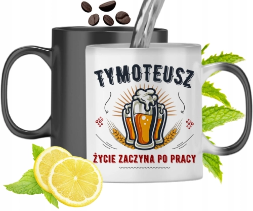Kubek Magiczny Dla Tymoteusza Zmieniający Kolor Z Nadrukiem Ze Zdjęciem