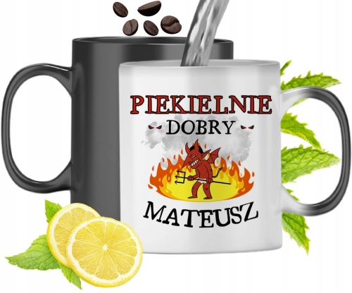 Kubek Magiczny Dla Mateusza Zmieniający Kolor Z Nadrukiem Ze Zdjęciem