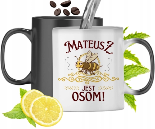 Kubek Magiczny Dla Mateusza Zmieniający Kolor Z Nadrukiem Ze Zdjęciem