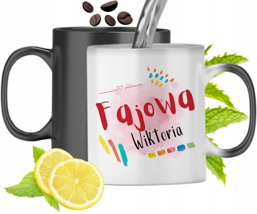 Kubek Magiczny Dla Wiktorii Zmieniający Kolor Z Nadrukiem Ze Zdjęciem