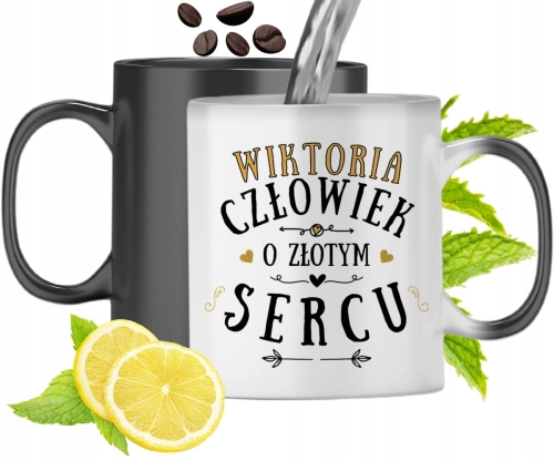 Kubek Magiczny Dla Wiktorii Zmieniający Kolor Z Nadrukiem Ze Zdjęciem