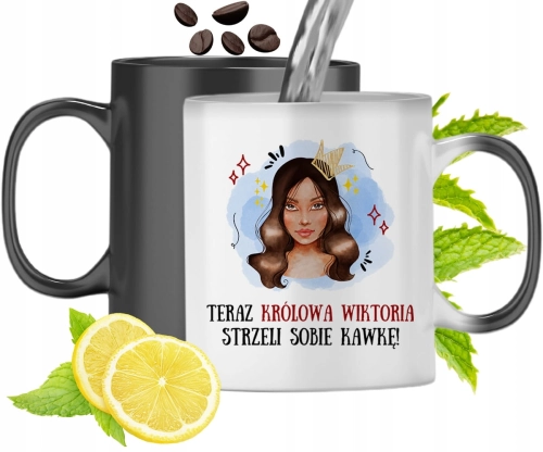 Kubek Magiczny Dla Wiktorii Zmieniający Kolor Z Nadrukiem Ze Zdjęciem