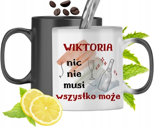 Kubek Magiczny Dla Wiktorii Zmieniający Kolor Z Nadrukiem Ze Zdjęciem