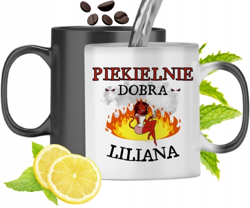 Kubek Magiczny Dla Liliany Zmieniający Kolor Z Nadrukiem Ze Zdjęciem