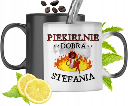 Kubek Magiczny Dla Stefanii Zmieniający Kolor Z Nadrukiem Ze Zdjęciem