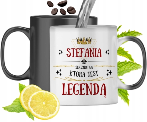Kubek Magiczny Dla Stefanii Zmieniający Kolor Z Nadrukiem Ze Zdjęciem
