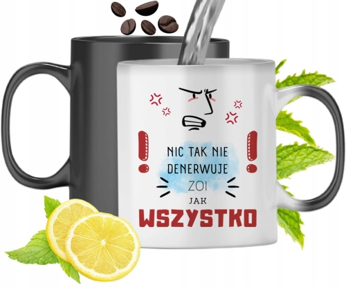 Kubek Magiczny Dla Zoi Czarny Zmieniający Kolor Z Nadrukiem Ze Zdjęciem
