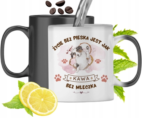 Kubek Magiczny Z Pieskiem Piesek Zmieniający Kolor Z Nadrukiem Ze Zdjęciem