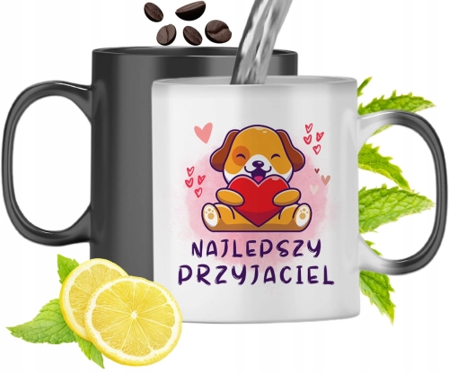Kubek Magiczny Z Pieskiem Piesek Zmieniający Kolor Z Nadrukiem Ze Zdjęciem