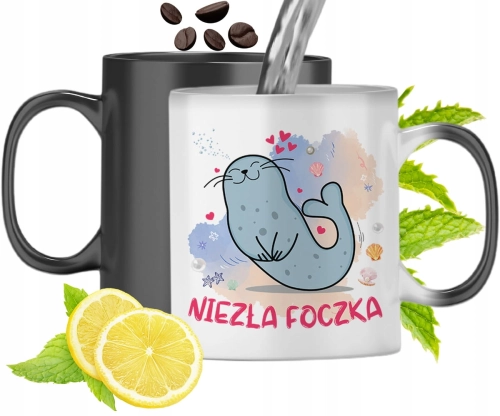 Kubek Magiczny Z Foczką Foczka Zmieniający Kolor Z Nadrukiem Ze Zdjęciem