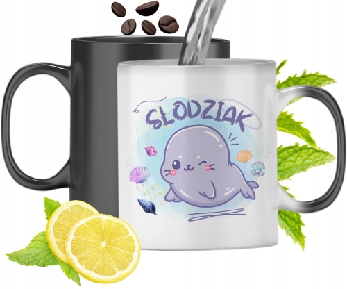 Kubek Magiczny Z Foczką Foczka Zmieniający Kolor Z Nadrukiem Ze Zdjęciem