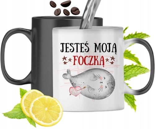 Kubek Magiczny Z Foczką Foczka Zmieniający Kolor Z Nadrukiem Ze Zdjęciem