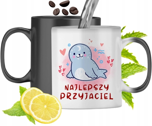 Kubek Magiczny Z Foczką Foczka Zmieniający Kolor Z Nadrukiem Ze Zdjęciem