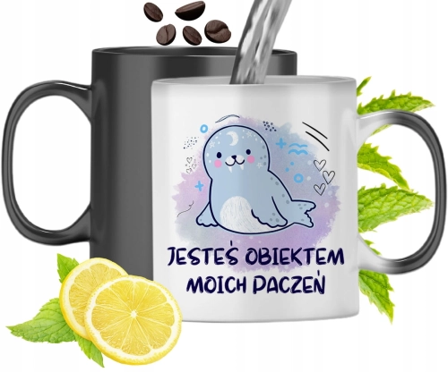 Kubek Magiczny Z Foczką Foczka Zmieniający Kolor Z Nadrukiem Ze Zdjęciem