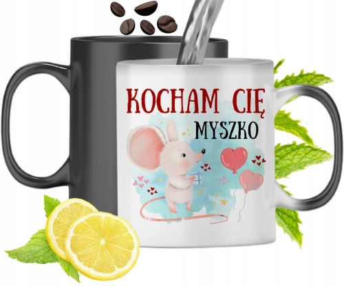 Kubek Magiczny Z Myszką Myszka Zmieniający Kolor Z Nadrukiem Ze Zdjęciem