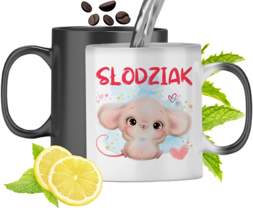 Kubek Magiczny Z Myszką Myszka Zmieniający Kolor Z Nadrukiem Ze Zdjęciem