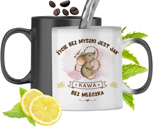 Kubek Magiczny Z Myszką Myszka Zmieniający Kolor Z Nadrukiem Ze Zdjęciem