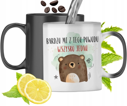 Kubek Magiczny Z Misiem Miś Zmieniający Kolor Z Nadrukiem Ze Zdjęciem