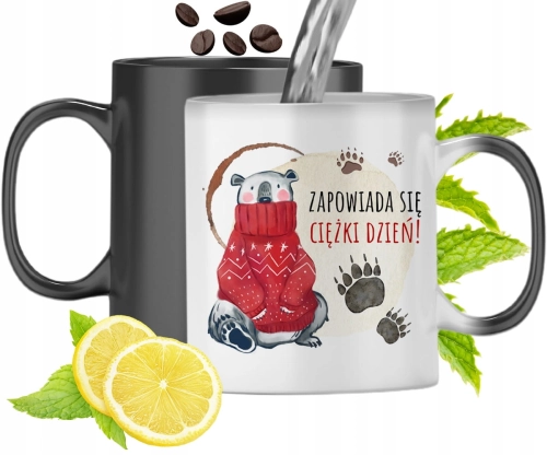 Kubek Magiczny Z Misiem Miś Zmieniający Kolor Z Nadrukiem Ze Zdjęciem