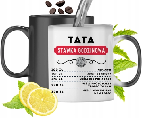 Kubek Magiczny Dla Taty Ojca Zmieniający Kolor Z Nadrukiem Ze Zdjęciem