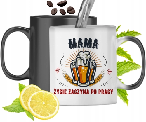 Kubek Magiczny Dla Mamy Matki Zmieniający Kolor Z Nadrukiem Ze Zdjęciem