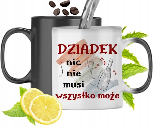 Kubek Magiczny Dla Dziadka Zmieniający Kolor Z Nadrukiem Ze Zdjęciem