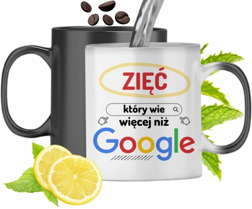 Kubek Magiczny Dla Zięcia Zmieniający Kolor Z Nadrukiem Ze Zdjęciem
